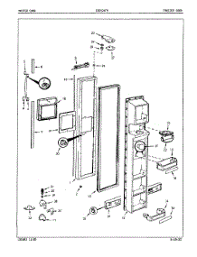 02 - Freezer Door parts for Admiral Refrigerator ICES24F9A / 5L50A from AppliancePartsPros.com