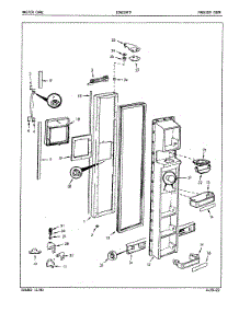 02 - Freezer Door parts for Admiral Refrigerator ICNS24F9A / 5L51A from AppliancePartsPros.com