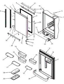 10 - Refrigerator Door parts for Dacor Refrigerator IF36INDFSF from AppliancePartsPros.com