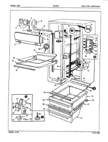 02 - Fresh Food Compartment parts for Admiral Refrigerator INS22F8 / 5L45A from AppliancePartsPros.com