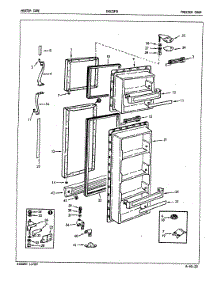 02 - Freezer Door parts for Admiral Refrigerator INS22F8A / 5L45A from AppliancePartsPros.com