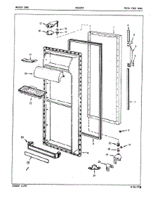 04 - Fresh Food Door parts for Admiral Refrigerator INS22F8A / 5L45A from AppliancePartsPros.com