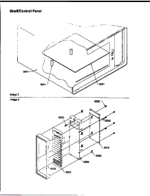 05 - Shelf / Control Panel parts for Amana Microwave J1205I / P1179303M from AppliancePartsPros.com