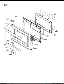 02 - Door parts for Amana Microwave J1206I / P1179306M from AppliancePartsPros.com