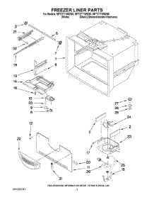 02 - Freezer Liner Parts parts for Maytag Refrigerator MFT2771WEW0 from AppliancePartsPros.com