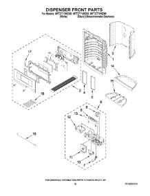 10 - Dispenser Front Parts parts for Maytag Refrigerator MFT2771WEM0 from AppliancePartsPros.com