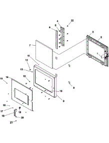 03 - Door parts for Amana Microwave JBH202 / P1331102M from AppliancePartsPros.com