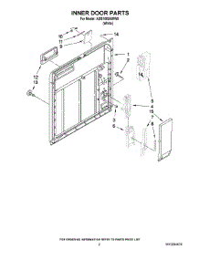 02 - Inner Door Parts parts for Maytag Dishwasher ADB1000AWW0 from AppliancePartsPros.com