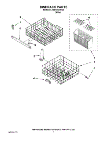 06 - Dishrack Parts parts for Maytag Dishwasher ADB1000AWW0 from AppliancePartsPros.com