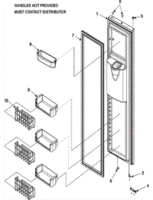09 - Freezer Door parts for Admiral Refrigerator JC2225GEKB from AppliancePartsPros.com