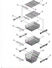 10 - Freezer Shelves parts for Admiral Refrigerator JC2225GEKB from AppliancePartsPros.com