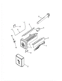 13 - Ice Maker parts for Admiral Refrigerator JC2225GEKB from AppliancePartsPros.com