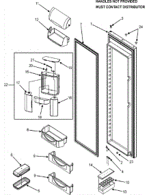 14 - Refrigerator Door parts for Admiral Refrigerator JC2225GEKB from AppliancePartsPros.com