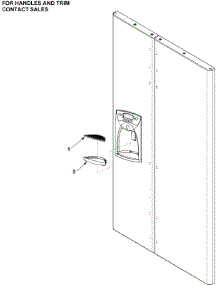 09 - Handles And Trim parts for Amana Refrigerator JC2228GEHB / PJC2228GHB0 from AppliancePartsPros.com