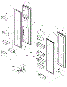 15 - Ref / Fz Door And Shelf parts for Amana Refrigerator JC2228GEHB / PJC2228GHB0 from AppliancePartsPros.com