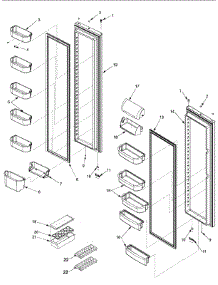 13 - Ref / Fz Door And Shelf parts for Admiral Refrigerator JC2228PEHB / PJC2228PHB0 from AppliancePartsPros.com