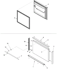 05 - Freezer Door parts for Jenn-Air Refrigerator JCB2058GEW / PJCB2058GW0 from AppliancePartsPros.com