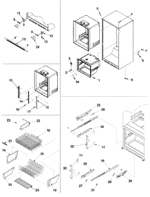 07 - Interior Cabinet & Freezer Shelving parts for Jenn-Air Refrigerator JCB2058GEW / PJCB2058GW0 from AppliancePartsPros.com
