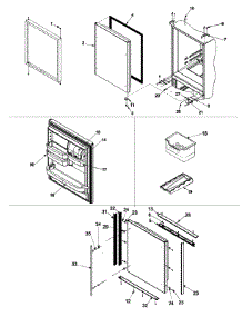 08 - Refrigerator Door parts for Jenn-Air Refrigerator JCB2058GEW / PJCB2058GW1 from AppliancePartsPros.com