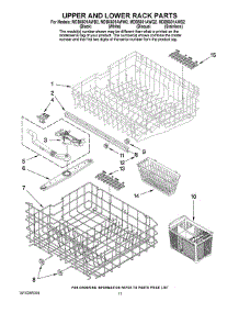 09 - Upper And Lower Rack Parts parts for Maytag Dishwasher MDB5601AWB2 from AppliancePartsPros.com
