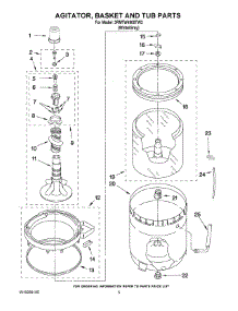 03 - Agitator, Basket And Tub Parts parts for Maytag Washer 3RMTW4905TW2 from AppliancePartsPros.com