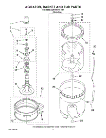 03 - Agitator, Basket And Tub Parts parts for Maytag Washer 3UMTW5955TW1 from AppliancePartsPros.com