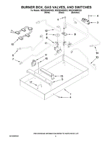 02 - Burner Box, Gas Valves, And Switches parts for Maytag Cooktop MGC5536BDB22 from AppliancePartsPros.com