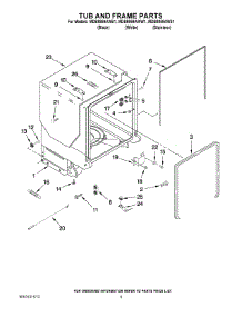 05 - Tub And Frame Parts parts for Maytag Dishwasher MDB8859AWS1 from AppliancePartsPros.com