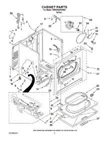 02 - Cabinet Parts parts for Maytag Dryer 7MMGP0075WW0 from AppliancePartsPros.com