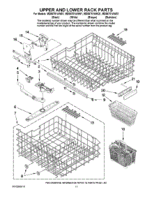 09 - Upper And Lower Rack Parts parts for Maytag Dishwasher MDB6701AWW1 from AppliancePartsPros.com