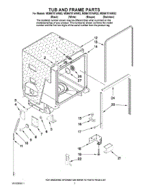 07 - Tub And Frame Parts parts for Maytag Dishwasher MDB6701AWS2 from AppliancePartsPros.com
