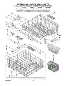 09 - Upper And Lower Rack Parts parts for Maytag Dishwasher MDB6701AWS2 from AppliancePartsPros.com
