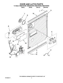 03 - Door And Latch Parts parts for Maytag Dishwasher MDB6709AWS0 from AppliancePartsPros.com
