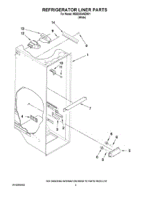 02 - Refrigerator Liner Parts parts for Maytag Refrigerator MSB2554AEW01 from AppliancePartsPros.com