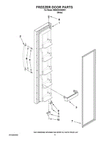 06 - Freezer Door Parts parts for Maytag Refrigerator MSB2554AEW01 from AppliancePartsPros.com