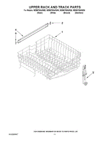 09 - Upper Rack And Track Parts parts for Maytag Dishwasher MDB6769AWB0 from AppliancePartsPros.com