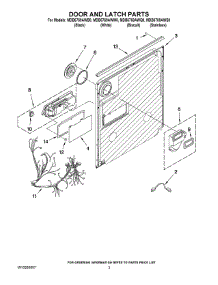 03 - Door And Latch Parts parts for Maytag Dishwasher MDB6769AWW0 from AppliancePartsPros.com