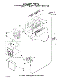12 - Icemaker Parts parts for Maytag Refrigerator MSD2572VEW01 from AppliancePartsPros.com