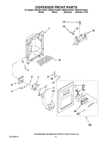 08 - Dispenser Front Parts parts for Maytag Refrigerator MSD2572VEB01 from AppliancePartsPros.com