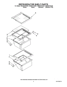 03 - Refrigerator Shelf Parts parts for Maytag Refrigerator MSD2572VES01 from AppliancePartsPros.com