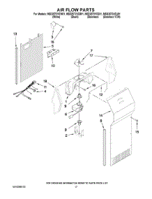 10 - Air Flow Parts parts for Maytag Refrigerator MSD2572VES01 from AppliancePartsPros.com