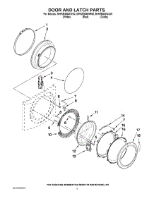 02 - Door And Latch Parts parts for Maytag Washer MHWE400WJ00 from AppliancePartsPros.com