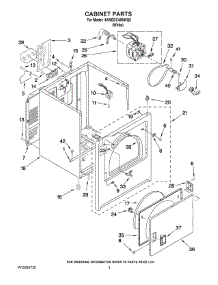02 - Cabinet Parts parts for Maytag Dryer 4KMEDC405WQ0 from AppliancePartsPros.com