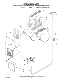 12 - Icemaker Parts parts for Maytag Refrigerator MSD2572VEW00 from AppliancePartsPros.com