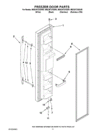07 - Freezer Door Parts parts for Maytag Refrigerator MSD2572VEU00 from AppliancePartsPros.com