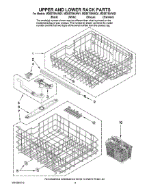 09 - Upper And Lower Rack Parts parts for Maytag Dishwasher MDB6759AWS1 from AppliancePartsPros.com