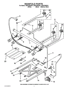 03 - Manifold Parts parts for Maytag Range MGR7665WW1 from AppliancePartsPros.com