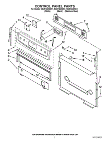 02 - Control Panel Parts parts for Maytag Range MGR7665WS1 from AppliancePartsPros.com