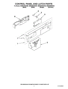 02 - Control Panel And Latch Parts parts for Maytag Dishwasher MDBH969AWQ0 from AppliancePartsPros.com