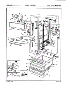 03 - Fresh Food Compartment parts for Jenn-Air Refrigerator JRS202W / 8N06A from AppliancePartsPros.com
